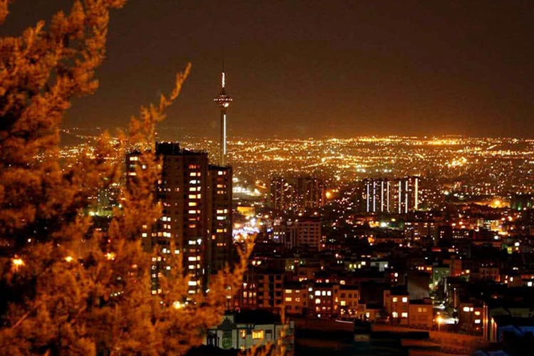 نمای جذاب تهران از ارتفاع